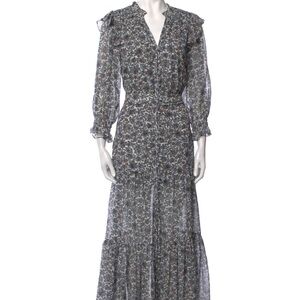 Veronica Beard Black and White Floral Maxi Dress